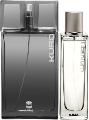 Ajmal Kuro EDP 90ml for Men and Titanium EDP 100ml for Men Eau de Parfum  -  190 ml(For Men)