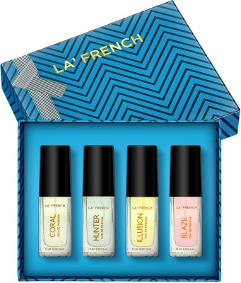 La French Unisex Perfume Gift Set For Men & Women | 4x15 ML | Long Lasting. Eau de Parfum  -  60 ml(For Men & Women)