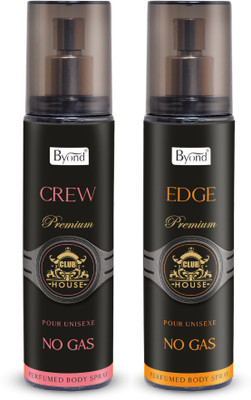 Byond Crew & Edge Premium No Gas Deodorant, Perfume Body Spray, Long Lasting Perfume  -  240 ml(For Men & Women)