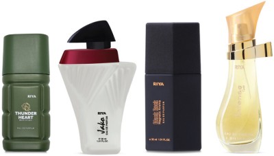 RIYA Thunder Heart & Jako & Black Rock & Intense Gold Perfume For Unisex 30 ML Each Eau de Parfum  -  120 ml(For Men & Women)