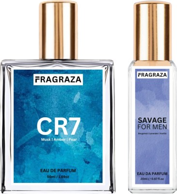 Fragraza CR7 & Savage Perfume Combo | Luxury Fragrance | High Projection | Eau de Parfum  -  70 ml(For Men & Women)