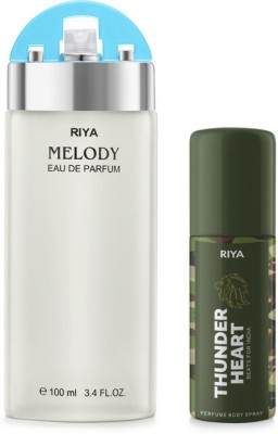 RIYA Melody Green Perfume 100 ML & Thunder Heart Deo 40 ML For Unisex Eau de Parfum  -  140 ml(For Men & Women)