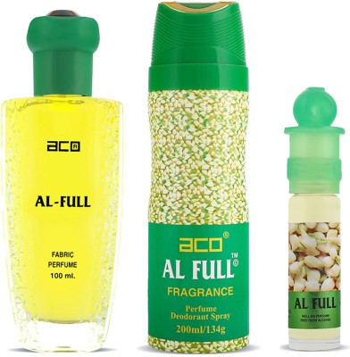 aco Set of 3 Fragrance, 200ml ALFULL deo 100ml Perfume & 8ml Attar For Men & Women Perfume  -  308 ml(For Men & Women)