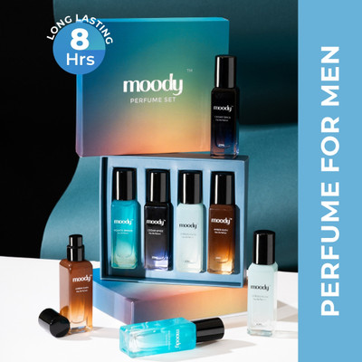 MOODY Set Of 4 For men|Long-lasting fragrances|Travel Friendly |Combo Pack Eau de Parfum - 80 ml(For Men)