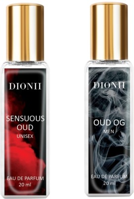 DIONII Gift Set for Unisex OUD O.G., SENSOUS OUD Long Lasting Fragrance(2 x 20ml Each) Eau de Parfum  -  40 ml(For Men & Women)