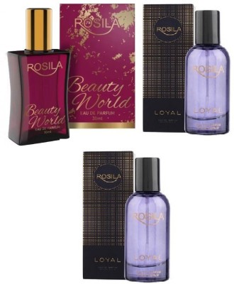 Rosila 1 BEAUTY WORLD & 2 LOYAL PERFUME, 30ML EACH, PACK OF 3. Eau de Parfum  -  90 ml(For Men & Women)