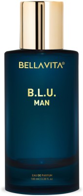 Bella vita organic BLU MEN Perfume with Lemon, Mandarin & Black Pepper Notes|Long Lasting Scent| Eau de Parfum  -  100 ml(For Men)