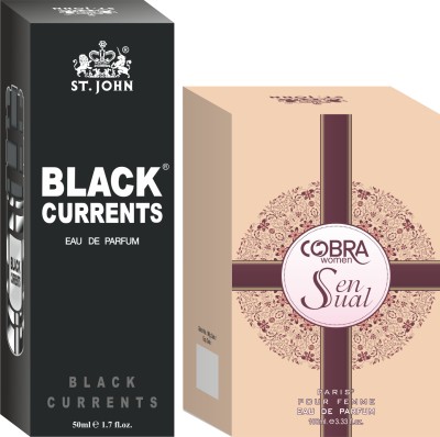 ST-JOHN Cobra Sensual 100ml & Black Current 50ml Body Perfume Combo Gift Pack Eau de Parfum  -  150 ml(For Men & Women)