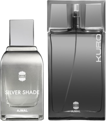 Ajmal Silver Shade Citrus Woody and Kuro Aromatic Spicy 100 & 90ML Eau de Parfum  -  190 ml(For Men)