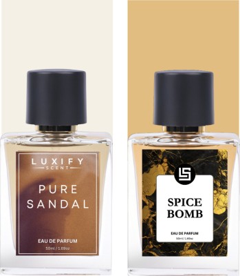 Luxify Scent Pure Sandal & Spice Bomb Perfume | Long-Lasting | Luxury Gift Pack | Eau de Parfum  -  100 ml(For Men & Women)