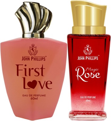 John Phillips FIRST LOVE & MAGIC ROSE | Long Lasting | Combo Eau de Parfum  -  120 ml(For Men & Women)