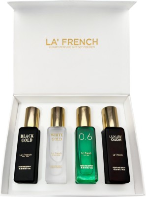 La French Classic Perfume Gift Set For Men | 4x20 ML | Long Lasting Fragrance. Eau de Parfum  -  80 ml(For Men)