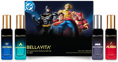 BELLAVITA DC Super Hero Premium Gift Set for Men 4x20ml | Long Lasting Fragrance Eau de Parfum  -  80 ml(For Men)
