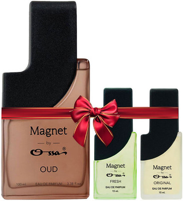 OSSA MAGNET OUD EDP 100ML & MAGNET FRESH EDP 15ML & MAGNET ORIGINAL EDP 15ML Eau de Parfum  -  130 ml(For Men & Women)