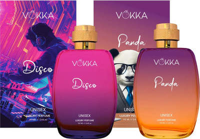 VOKKA Disco & Panda 200 ml | Pack of 2 x 100ml Unique Unisex Luxury Perfume Eau de Parfum  -  200 ml(For Men & Women)