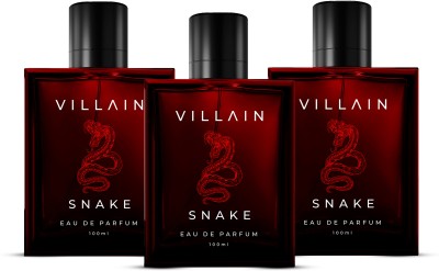 VILLAIN Snake EDP Perfume for Men Long Lasting Fragrance | EDP Pack of 3 (100 ml) Eau de Parfum  -  300 ml(For Men)