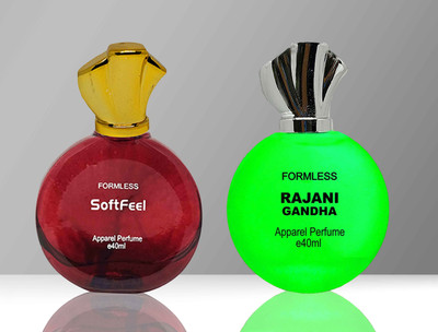 FORMLESS Soft Feel & Rajani Gandha 1pc Each Perfume  -  80 ml(For Men & Women)