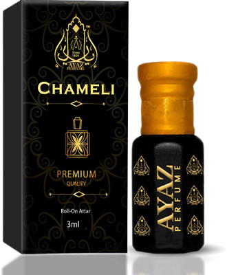Ayaz Chameli Attar Oil Pure Natural Undiluted, Non Alcoholic Long Lasting Fragrance Perfume  -  3 ml(For Men & Women)