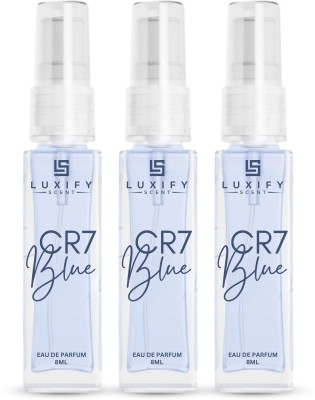 Luxify Scent Cr7 Blue Perfume | Long Lasting | Pocket Friendly | Combo Pack of 3 | Eau de Parfum  -  24 ml(For Men & Women)