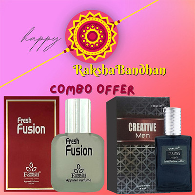 FORMLESS Rakhi Special Combo Offer Fresh Fusion & Creative Men 30ML Each Perfume  -  60 ml(For Men & Women)