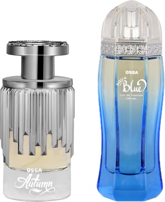 OSSA Autumn EDP Unisex Perfume and Aqua Blue EDP Perfume For Men (Pack of 2) Eau de Parfum  -  200 ml(For Men & Women)