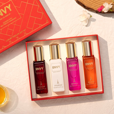 Envy Red Luxury Perfume Gift Set (20 ml x 4) Eau de Parfum  -  80 ml(For Men & Women)