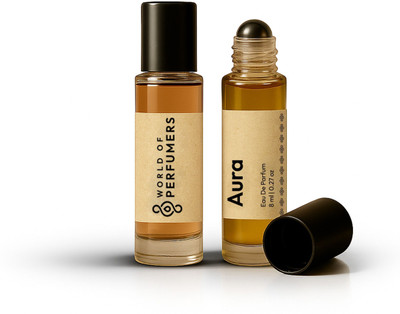 WORLD OF PERFUMERS Aura | Long Lasting Non-Alcoholic Roll On | Pure Oil Based | Travel-friendly Perfume  -  8 ml(For Women)
