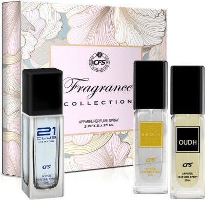 CFS Fragrance Collection Perfume Gift Set Ice Water, Begin Gold, Oudh Black Perfume  -  75 ml(For Men & Women)