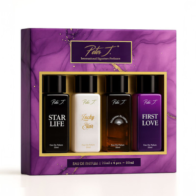 Peter J International Signature Perfumes Gift Set (4x20ml) | Long-Lasting EDP Combo Eau de Parfum  -  80 ml(For Women)
