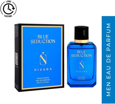 Nisara Blue Seduction Perfume | Long Lasting | Aromatic Foug re Woody Fragrance | Eau de Parfum  -  50 ml(For Men)