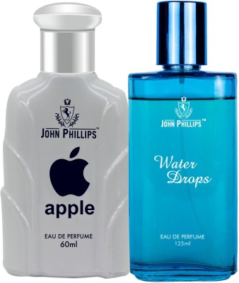 John Phillips APPLE & WATER DROPS | Long Lasting | Combo Eau de Parfum  -  225 ml(For Men & Women)