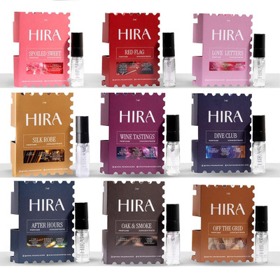 HIRA Luxury Eau De Parfum Trial Pack | 9x5ml Pocket Perfumes | Long Lasting Fragrance Eau de Parfum  -  45 ml(For Men & Women)