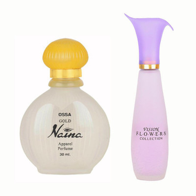OSSA Vision Flowers EDP 35ml And Gold Naina EDP 30ml (Pack of 2) Long Lasting Perfume  -  65 ml(For Men & Women)