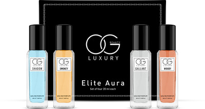 OG BEAUTY LUXURY Elite Aura Pack of 4 | Perfect Gift | Long-lasting & Versatile Eau de Parfum  -  80 ml(For Men)