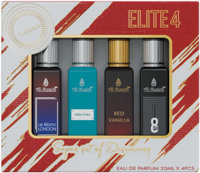 Al-Nuaim Elite 4 EDP Gift Set of 4 (20ml Each) | Eau de Parfum  -  80 ml(For Men & Women)