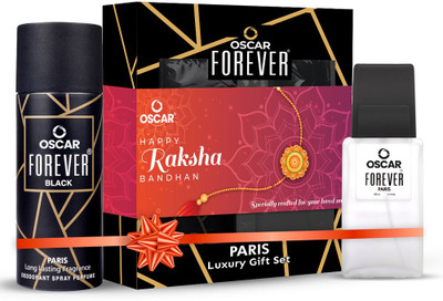 Oscar Perfume Forever Black Gift Set 60ml EDP + 150ml Deodorant Combo Set (Set of 2) Perfume - 210 ml(For Men & Women)