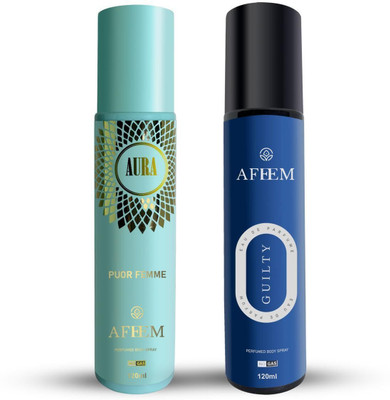 Afeem Aura Guilty 120ml Combo Eau de Parfum  -  240 ml(For Men & Women)