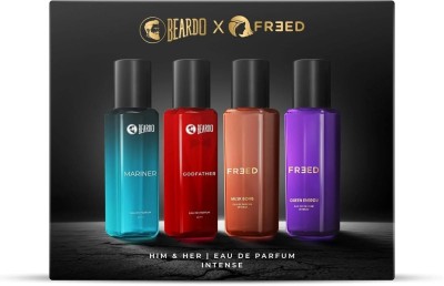 BEARDO Godfather, Mariner, Musk Bomb & Queen Energy EDP Giftset For Him & Her | Intense Perfume  -  80 ml(For Men & Women)