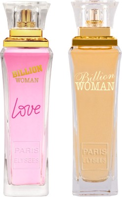 Paris Elysees Billion Woman & Billion Woman Love 100 ML Each Perfume Gift Set Eau de Toilette  -  100 ml(For Women)