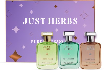 Just Herbs Pure Fragrances Energising & Relaxing Trio Perfume Set of 3 - 50ML Eau de Parfum - 150 ml(For Men & Women)