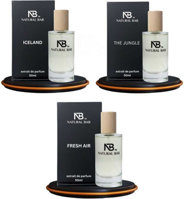 NATURAL BAR The jungle× iceland× fresh air perfumes| pack of 3 50ml perfumes Extrait De Parfum  -  50 ml(For Men & Women)