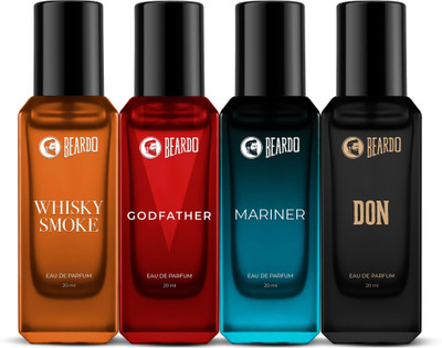 BEARDO Whisky Smoke, GodFather, Mariner & Don Perfume EDP For Men Combo (Set of 4) Perfume  -  80 ml(For Men)