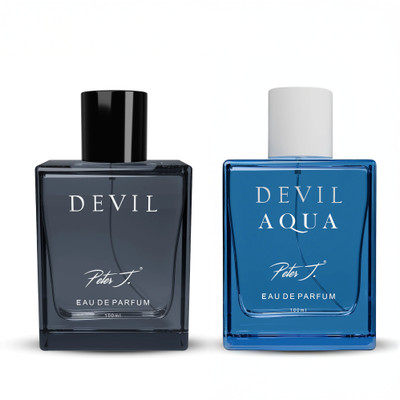 Peter J Devil Perfume Combo | Luxury Long-Lasting Fragrance for Men & Women | 100ml Each Eau de Parfum  -  200 ml(For Men & Women)