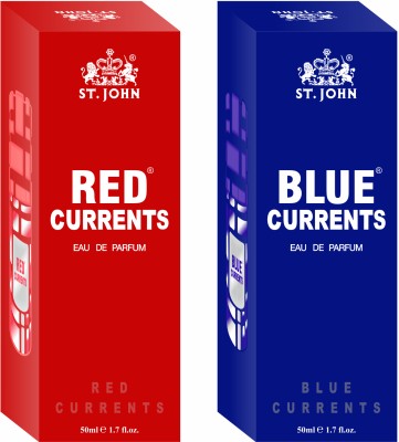 ST-JOHN Cobra Red Current 50ml and Blue Current 50ml Body Perfume Spray Gift Pack Eau de Parfum  -  100 ml(For Men & Women)