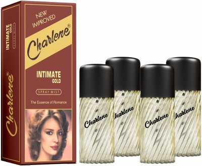 Charlene Spray Mist Intimate Gold 4pcs (30ml each) Perfume  -  120 ml(For Men & Women)