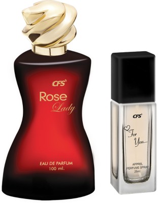 CFS Rose Lady 100ml Eau De Parfum & For You 25ml Long Lasting Perfume Perfume  -  125 ml(For Men & Women)