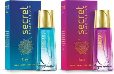 Secret Temptation Daisy & Jazz Long Lasting Fragrance Perfume (30ml each) Eau de Parfum  -  60 ml(For Women)