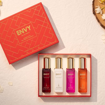 Envy Red Luxury Perfume Gift Set (20 ml x 4) Eau de Parfum  -  80 ml(For Men & Women)