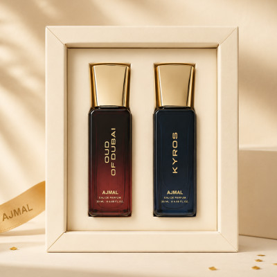 Ajmal Oud of Dubai & Kyros Luxury Perfume Gift Set Oud Woody Musk Premium Collection Eau de Parfum - 40 ml(For Men & Women)