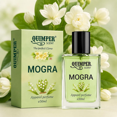 QUIMPER Mogra Long-Lasting Fresh Fragrance Daily Wear Scent Fresh & Pure Floral Aroma Perfume - 30 ml(For Men & Women)
